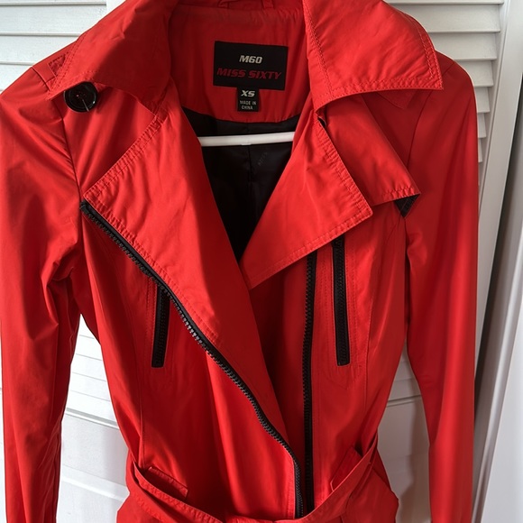Miss sixty womens trench coat in sienna color size XS - Picture 2 of 3